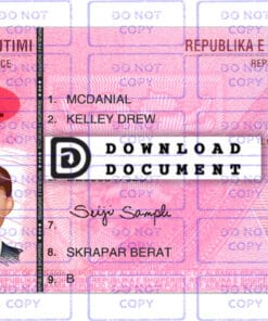 Albania driver license Template