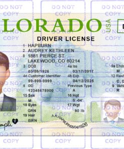 Colorado Driver License Template