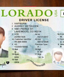 Colorado Driver License Template