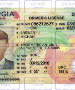 Georgia driver license Template v2