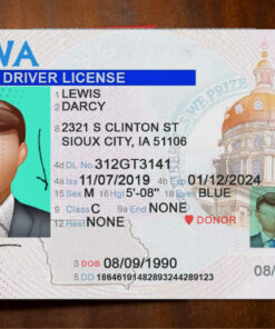 Iowa Drivers License Template