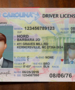 North Carolina Driver License Template