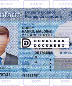 Ontario Driver License Template