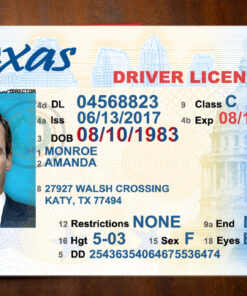 Texas Driver License Template (V1)
