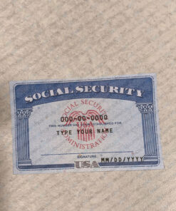 Social security template editable