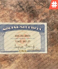 Blank Fillable Social Security Card PSD Template