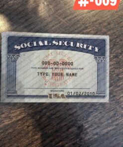 Blank Social Security Card Template Editable