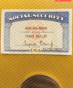 Idaho Social Security Card Template