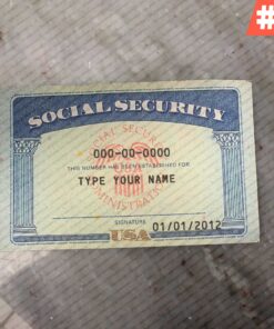 Free Download Georgia Social Security Card Template