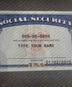 Delaware Social Security Card Template