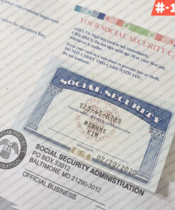 Maine Social Security Card Template