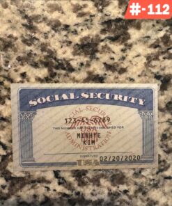 Colorado Social Security Card Template