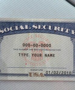 Arkansas Social Security Card Template