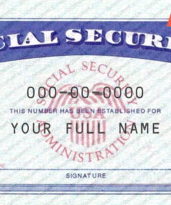 Anniston Social Security Card Template