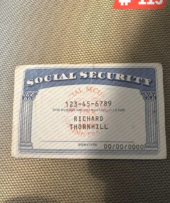 Andalusia Social Security Card Template