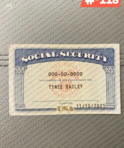 SSN Card Template PSD