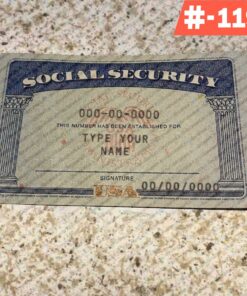 Free Download Social Security Card Template on the Table