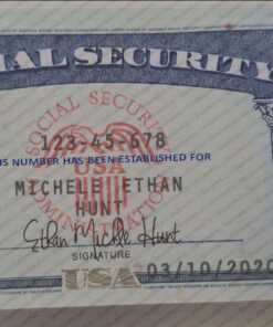 Blank Social Security Card Template