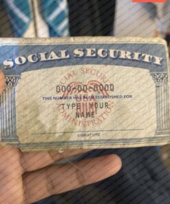 USA Social Security Card on Paper