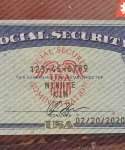 Editable Social Security Card Template Custom file