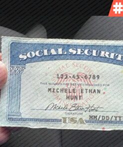 California editable social security card template