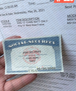 California social security card template download