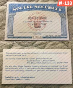 Texas social security card template download