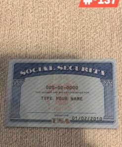 Florida editable social security card template