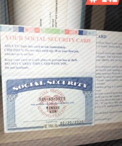 New York editable social security card template