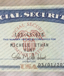 New York social security card template download