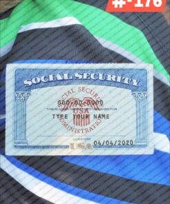 Illinois editable social security card template