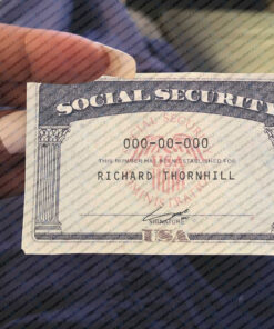 Ohio editable social security card template