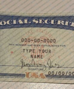 Georgia editable social security card template