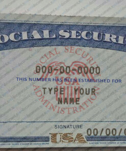 North Carolina editable social security card template