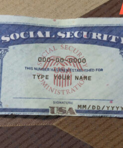 North Carolina social security card template download