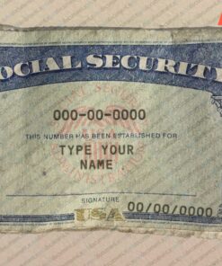 Michigan editable social security card template
