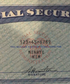 Massachusetts social security card psd