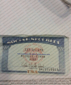 Indiana social security card psd