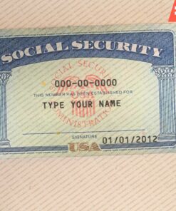 Colorado editable social security card template