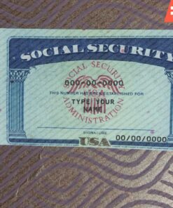 South Carolina social security card psd
