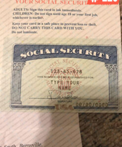 Louisiana social security card psd
