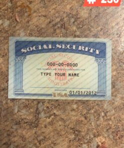 Free Download Social Security Card Template