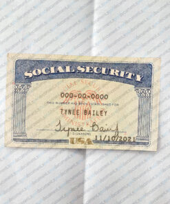 Editable USA SSN Card PSD front back side Template