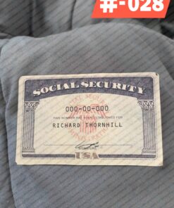 Social Security Card Template front and back