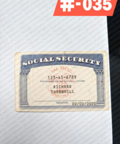 Editable Social Security Card
