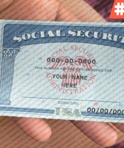 USA SSN Card Template 2025