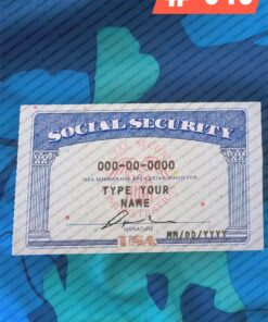 USA Social Security Card 2025