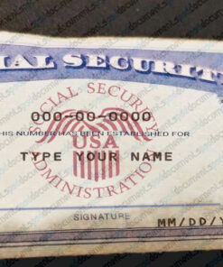 Temporary Social Security Card Template