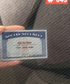Social Security Card Template for sale
