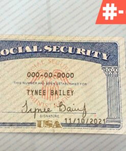 Online SSN Card Template